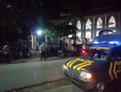 Pengamanan sholat tarawih, Polsek Pemenang Ingatkan Patuhi Prokes