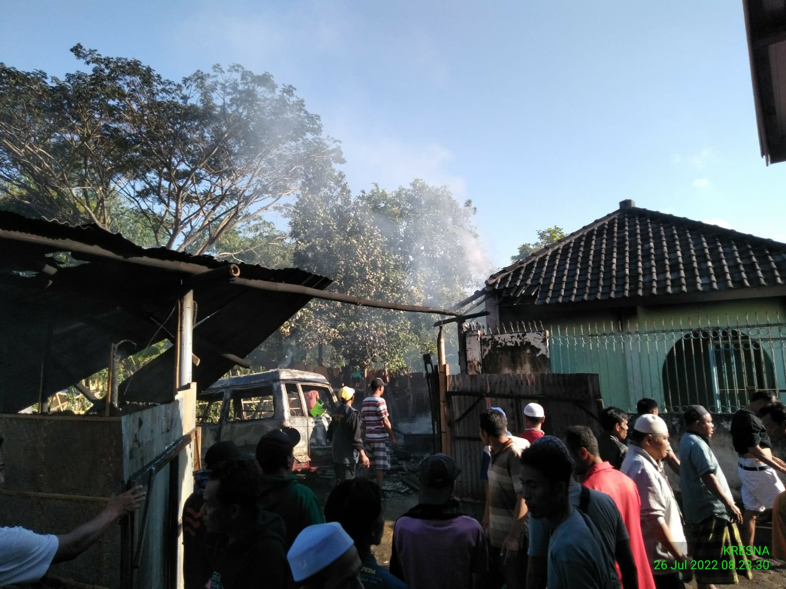 Kebakaran di Montong Gamang Kopang, Hanguskan Gudang Servisce Elektronik dan Satu Unit Mobil