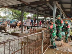 Petugas Gabungan Perketat Pengamanan Kembali di Bukanya Pasar Hewan Selagalas