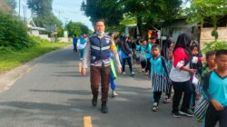Polsek Bayan Berikan Pengamanan Kegiatan Jalan Sehat Siswa PAUD dan MI