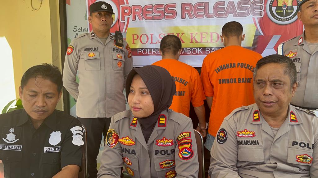 Tim Dukep Polsek Kediri Tangkap Dua Tersangka Pencurian di Kediri, Lombok Barat