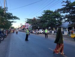Polsek Tanjung Laksanakan Rawan Pagi Dan Penertiban Area Parkir Di pasar Tanjung